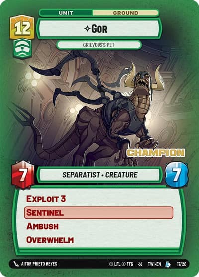 Gor - Grievous's Pet (Champion) 17/20 Store Showdown Promos Star Wars card