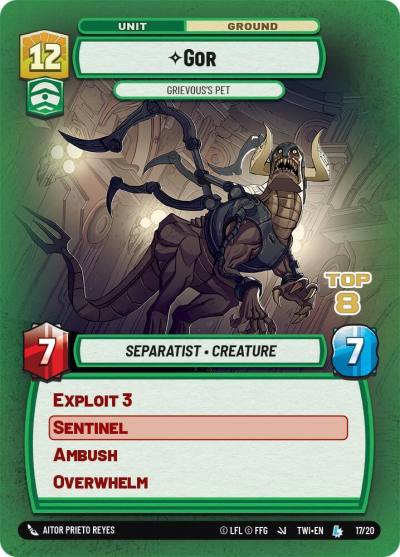 Gor - Grievous's Pet (Top 8) 17/20 Store Showdown Promos Star Wars card