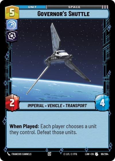 Governor's Shuttle 99/264 A Lawless Time Star Wars card