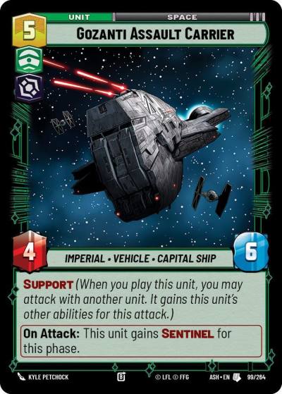 Gozanti Assault Carrier 99/264 Ashes of the Empire Star Wars card