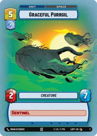 Graceful Purrgil 2 Legends of the Force: Weekly Play Promos Star Wars card