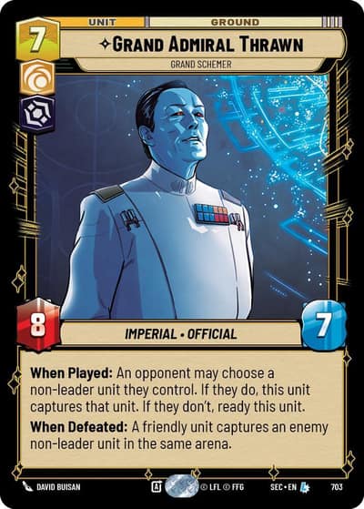 Grand Admiral Thrawn - Grand Schemer (Foil) 703 Secrets of Power Star Wars card