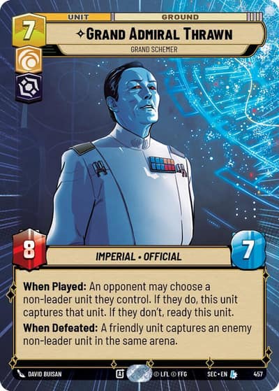 Grand Admiral Thrawn - Grand Schemer (Hyperspace) 457 Secrets of Power Star Wars card