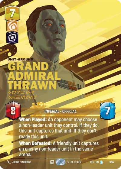 Grand Admiral Thrawn - Grand Schemer (Prestige Foil) 1097 Secrets of Power Star Wars card