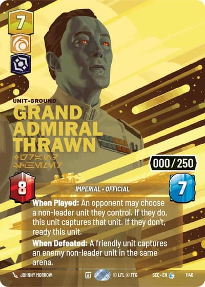 Grand Admiral Thrawn - Grand Schemer (Serialized) 1140 Secrets of Power Star Wars card