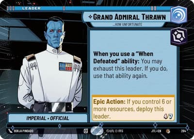 Grand Admiral Thrawn - ...How Unfortunate (Hyperspace) 264 Jump to Lightspeed Star Wars card