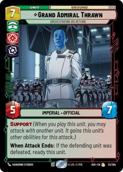 Grand Admiral Thrawn - Orchestrating His Return 33/264 Ashes of the Empire Star Wars card