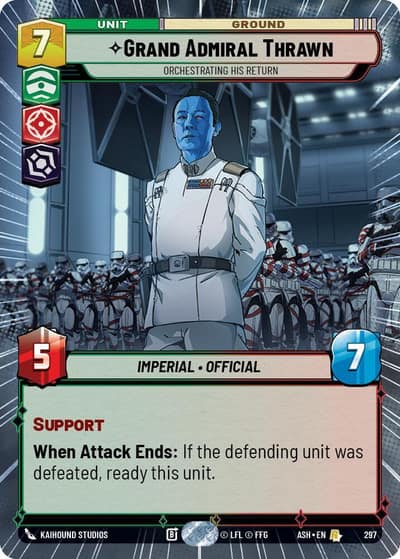 Grand Admiral Thrawn - Orchestrating His Return (Hyperspace) 297 Ashes of the Empire Star Wars card