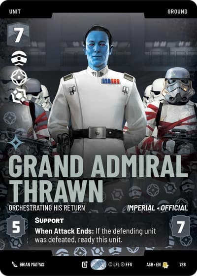 Grand Admiral Thrawn - Orchestrating His Return (Prestige) 788 Ashes of the Empire Star Wars card