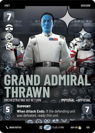 Grand Admiral Thrawn - Orchestrating His Return (Prestige Foil) 835 Ashes of the Empire Star Wars card