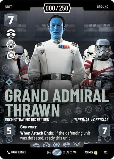 Grand Admiral Thrawn - Orchestrating His Return (Serialized) 882 Ashes of the Empire Star Wars card