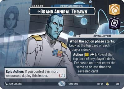 Grand Admiral Thrawn - Patient and Insightful (Showcase) 266 Spark of Rebellion Star Wars card