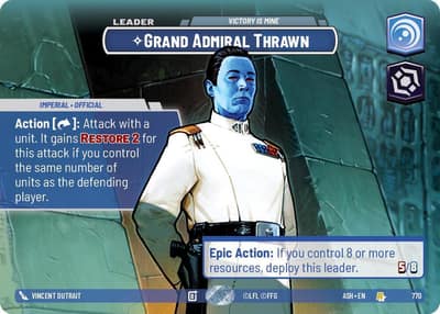 Grand Admiral Thrawn - Victory is Mine (Showcase) 770 Ashes of the Empire Star Wars card