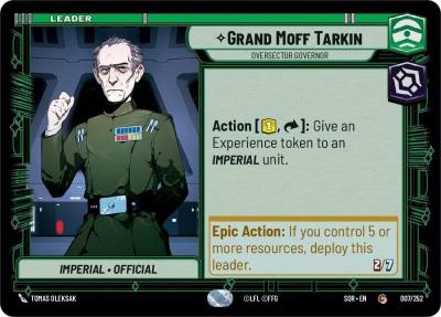 Grand Moff Tarkin - Oversector Governor 007/252 Spark of Rebellion Star Wars card