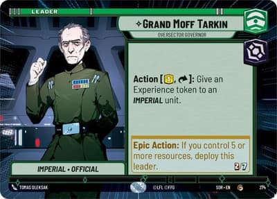 Grand Moff Tarkin - Oversector Governor (Hyperspace) 274 Spark of Rebellion Star Wars card