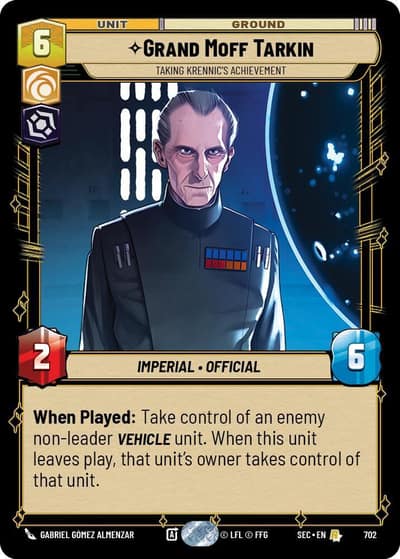Grand Moff Tarkin - Taking Krennic's Achievement (Foil) 702 Secrets of Power Star Wars card