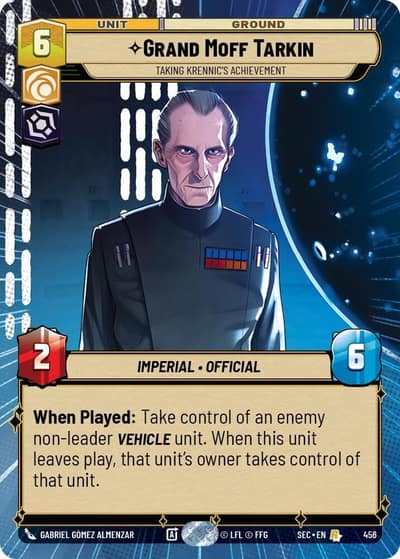 Grand Moff Tarkin - Taking Krennic's Achievement (Hyperspace) 456 Secrets of Power Star Wars card