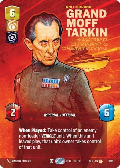 Grand Moff Tarkin - Taking Krennic's Achievement (Prestige Foil) 1096 Secrets of Power Star Wars card