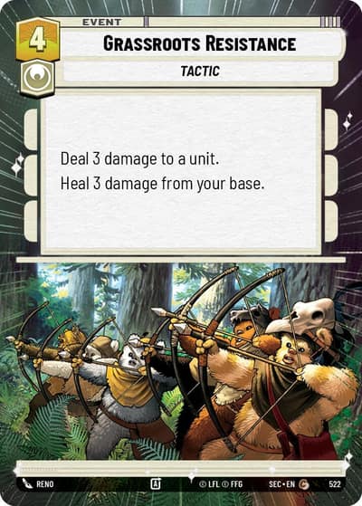Grassroots Resistance (Hyperspace) 522 Secrets of Power Star Wars card