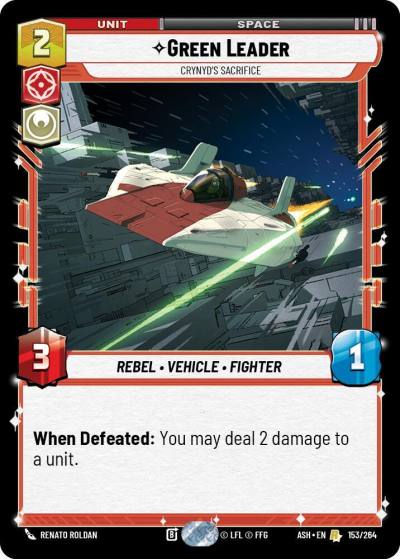 Green Leader - Crynyd's Sacrifice 153/264 Ashes of the Empire Star Wars card
