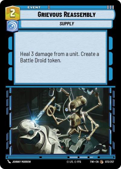 Grievous Reassembly 073/257 Twilight of the Republic Star Wars card