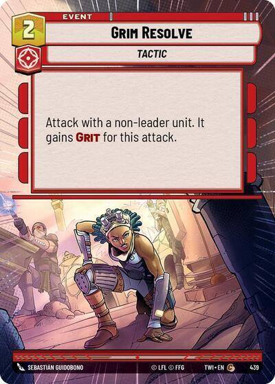 Grim Resolve (Hyperspace) 439 Twilight of the Republic Star Wars card