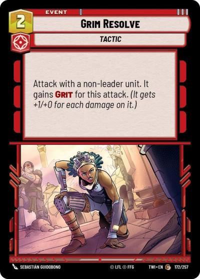 Grim Resolve 172/257 Twilight of the Republic Star Wars card