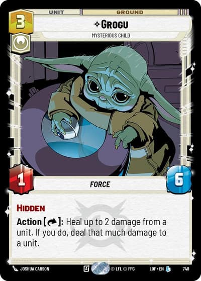 Grogu - Mysterious Child (Foil) 748 Legends of the Force Star Wars card