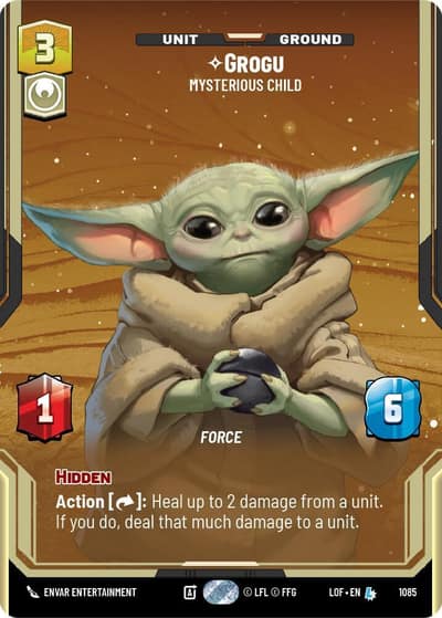 Grogu - Mysterious Child (Prestige Foil) 1085 Legends of the Force Star Wars Unlimited card