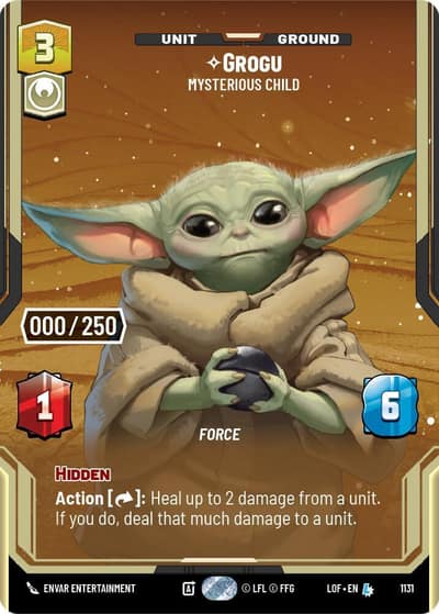Grogu - Mysterious Child (Serialized Foil) 1131 Legends of the Force Star Wars Unlimited card