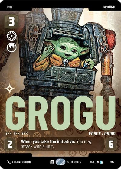 Grogu - Yes. Yes. Yes. (Prestige) 804 Ashes of the Empire Star Wars Unlimited card
