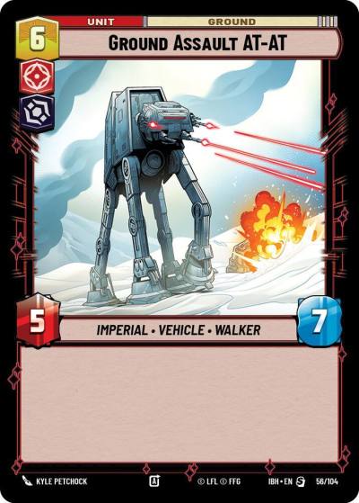 Ground Assault AT-AT 56/104 Intro Battle Hoth Star Wars card