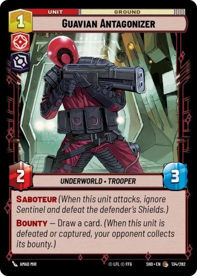 Guavian Antagonizer 134/262 Shadows of the Galaxy Star Wars card