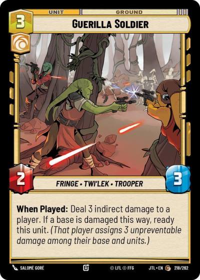 Guerilla Soldier 218/262 Jump to Lightspeed Star Wars card