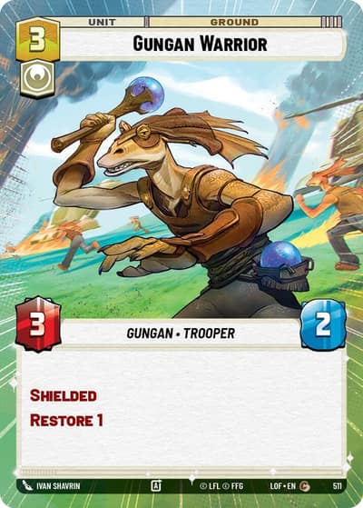 Gungan Warrior (Hyperspace) 511 Legends of the Force Star Wars card