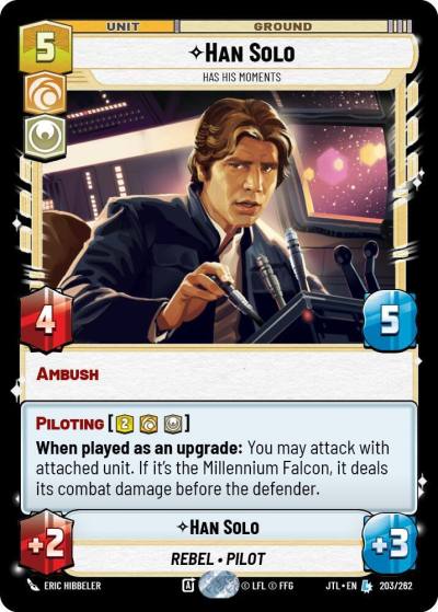 Han Solo - Has His Moments 203/262 Jump to Lightspeed Star Wars card