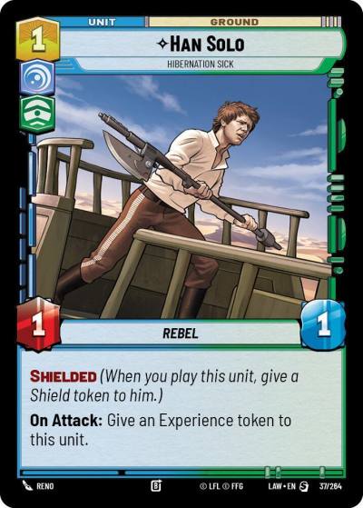 Han Solo - Hibernation Sick 37/264 A Lawless Time Star Wars card