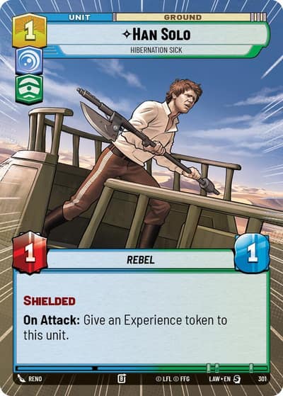 Han Solo - Hibernation Sick (Hyperspace) 301 A Lawless Time Star Wars card