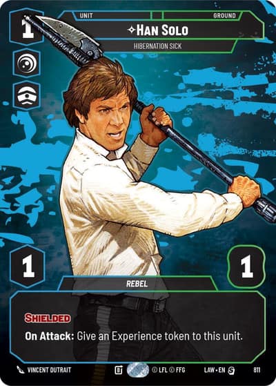 Han Solo - Hibernation Sick (Prestige) 811 A Lawless Time Star Wars Unlimited card