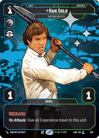 Han Solo - Hibernation Sick (Prestige Foil) 850 A Lawless Time Star Wars Unlimited card