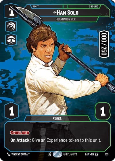 Han Solo - Hibernation Sick (Serialized) 889 A Lawless Time Star Wars Unlimited card