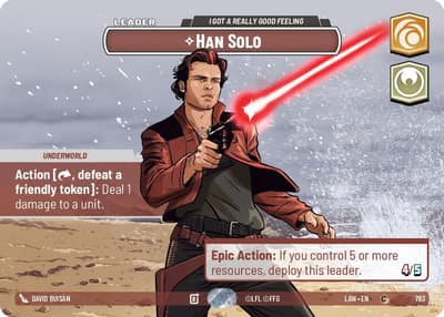 Han Solo - I Got a Really Good Feeling (Showcase) 783 A Lawless Time Star Wars Unlimited card