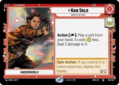 Han Solo - Worth the Risk 013/262 Shadows of the Galaxy Star Wars card