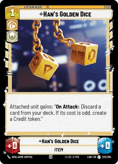 Han's Golden Dice 225/264 A Lawless Time Star Wars card