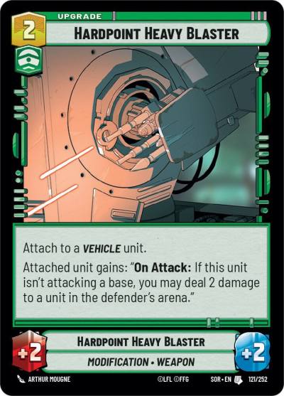 Hardpoint Heavy Blaster 121/252 Spark of Rebellion Star Wars card