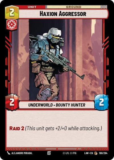 Haxion Aggressor 190/264 A Lawless Time Star Wars card