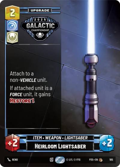Heirloom Lightsaber 105 Organized Play Promos Star Wars card