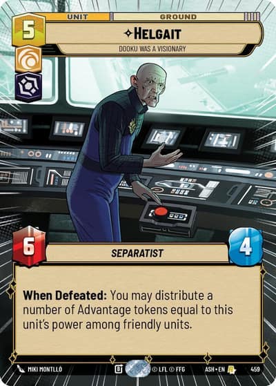Helgait - Dooku Was a Visionary (Hyperspace) 459 Ashes of the Empire Star Wars card