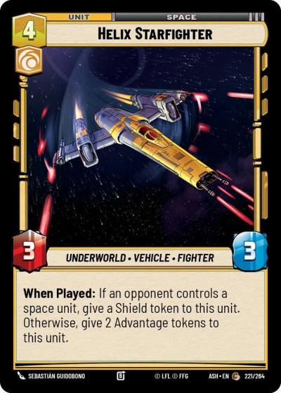 Helix Starfighter 221/264 Ashes of the Empire Star Wars card
