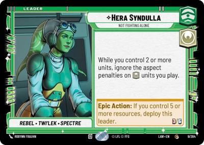 Hera Syndulla - Not Fighting Alone 9/264 A Lawless Time Star Wars card